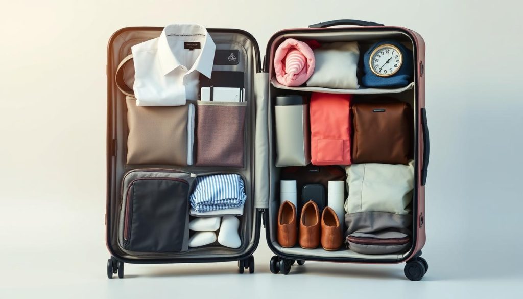 suitcase compartments